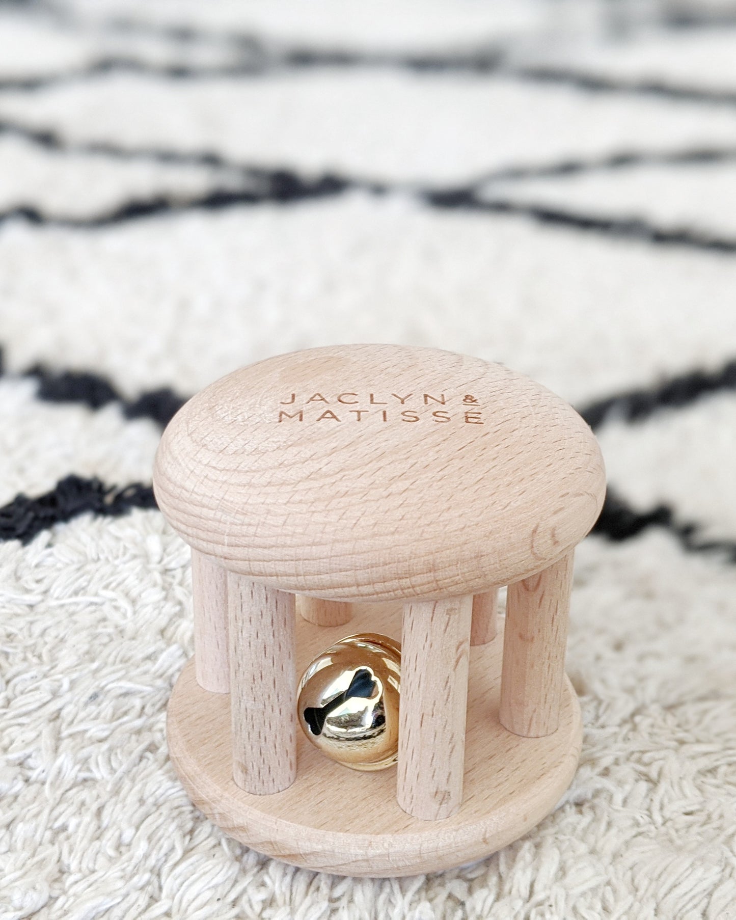 Wooden Rattle - Bella the Bell - Jaclyn & Matisse