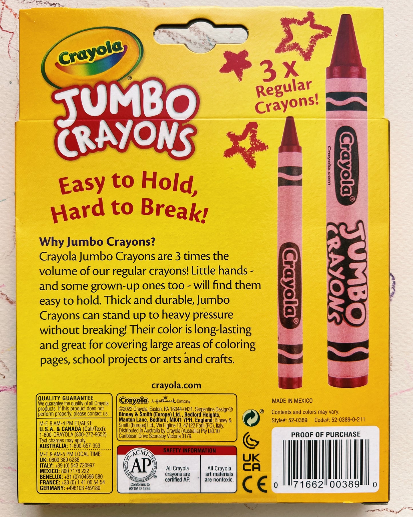 Jumbo 8 Count Crayola Crayons